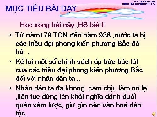 Bài 3. Nước ta dưới ách đô hộ của các triều đại phong kiến phương Bắc