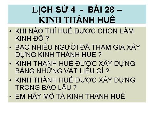 Bài 28. Kinh thành Huế