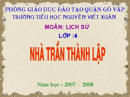 Bài 12. Nhà Trần thành lập