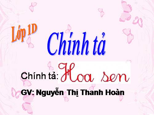 Tuần 6. Hoa sen