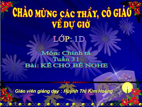 Tuần 8. Kể cho bé nghe