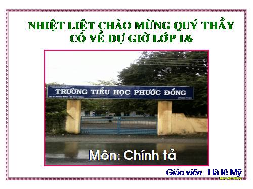 Tuần 1. Trường em