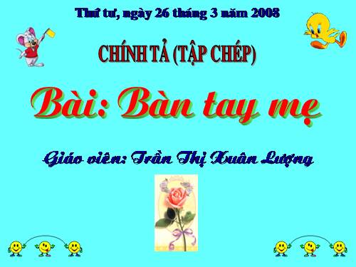 Tuần 2. Bàn tay mẹ