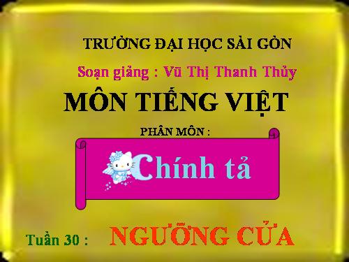 Tuần 8. Ngưỡng cửa