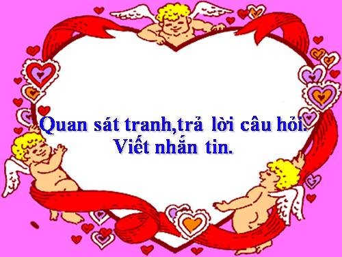 Tuần 14. Quan sát tranh, trả lời câu hỏi. Viết nhắn tin.