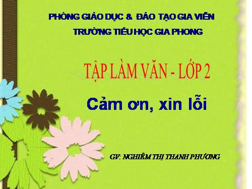 Tuần 4. Cảm ơn, xin lỗi