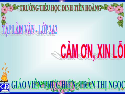 Tuần 4. Cảm ơn, xin lỗi