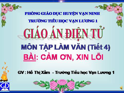 Tuần 4. Cảm ơn, xin lỗi