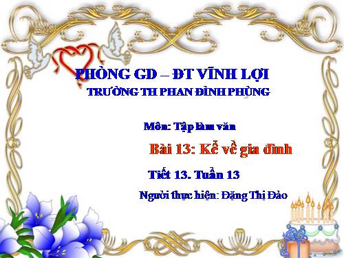 Tuần 13. Kể về gia đình