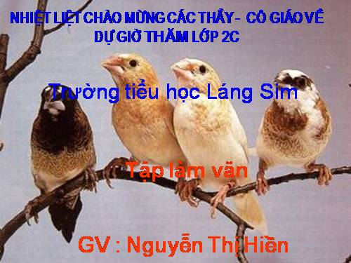 Tuần 21. Đáp lời cảm ơn. Tả ngắn về loài chim