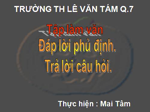 Tuần 24. Đáp lời phủ định. Nghe - trả lời câu hỏi