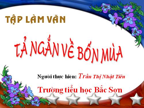 Tuần 20. Tả ngắn về bốn mùa