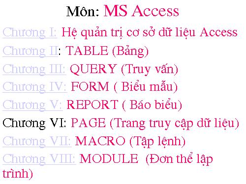 Giáo Trinh Access