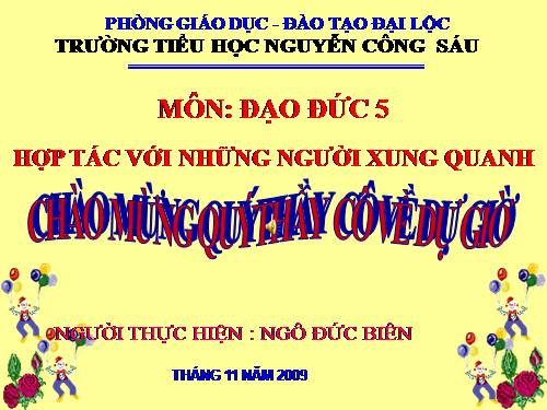 Bài 8. Hợp tác với những người xung quanh