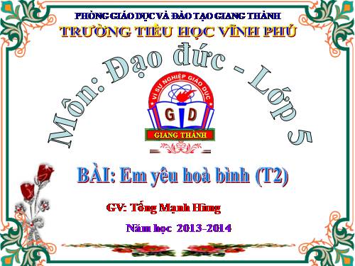 Bài 12. Em yêu hòa bình