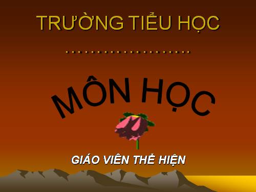 Mẫu giáo án