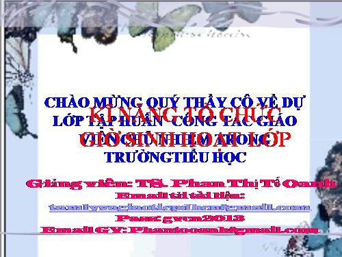 Kĩ năng tổ chức giờ sinh hoạt lớp