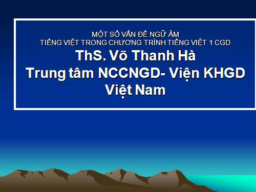 Tài liệu tập huấn Tiếng Việt Công nghệ giáo dục