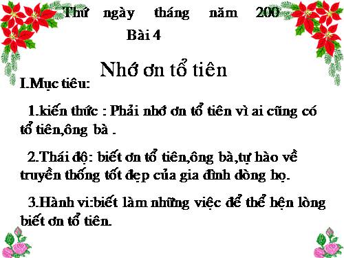 Bài 4. Nhớ ơn tổ tiên