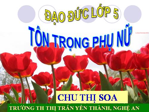 Bài 7. Tôn trọng phụ nữ