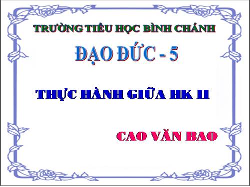 Đạo đức lớp 5