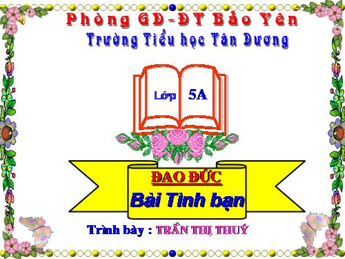 Bài 5. Tình bạn