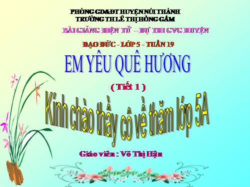 Bài 9. Em yêu quê hương