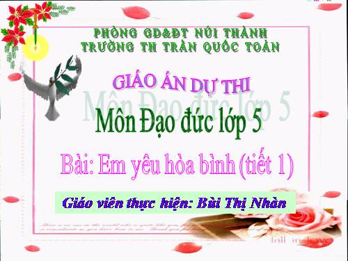 Bài 12. Em yêu hòa bình