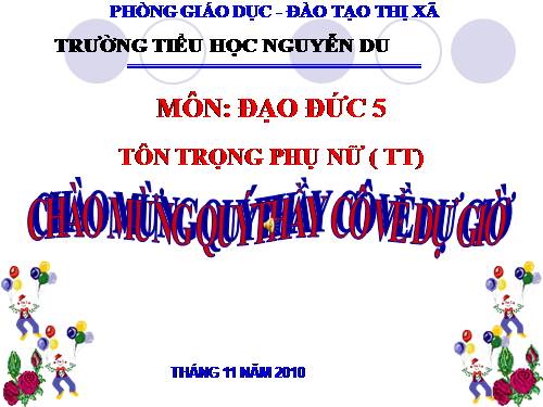 Bài 7. Tôn trọng phụ nữ