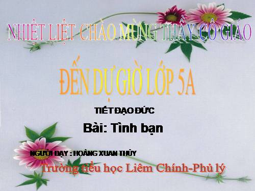 Bài 5. Tình bạn