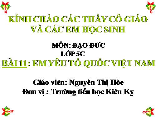 Bài 11. Em yêu Tổ quốc Việt Nam