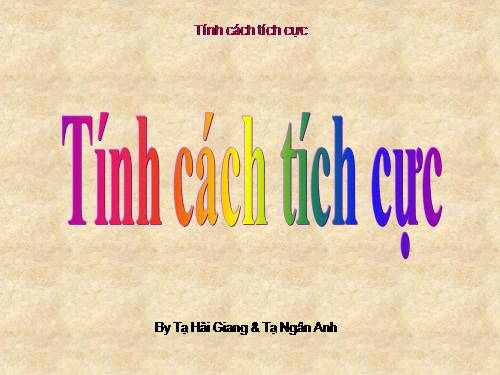 Tính cách tích cực