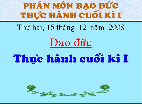 DAO DUC - THUC HANH CKI