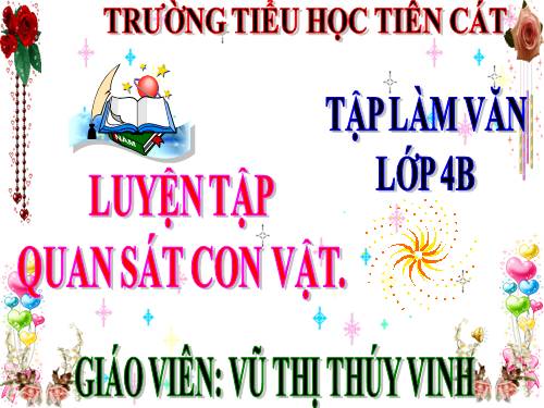 Tuan 30 Luyen tap quan sat con vat