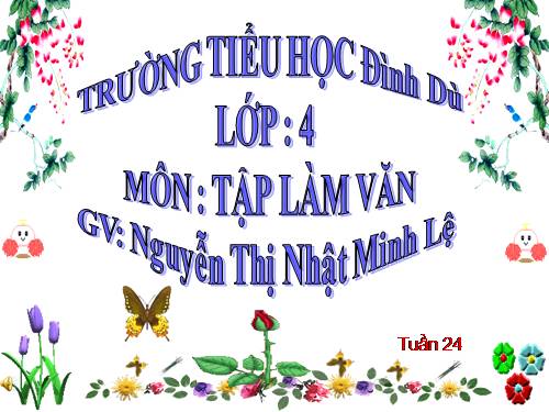 Tuần 24. Luyện tập xây dựng đoạn văn miêu tả cây cối