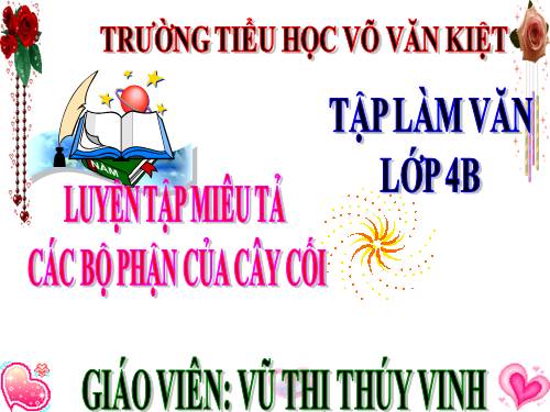 Tuần 22-23. Luyện tập miêu tả các bộ phận của cây cối