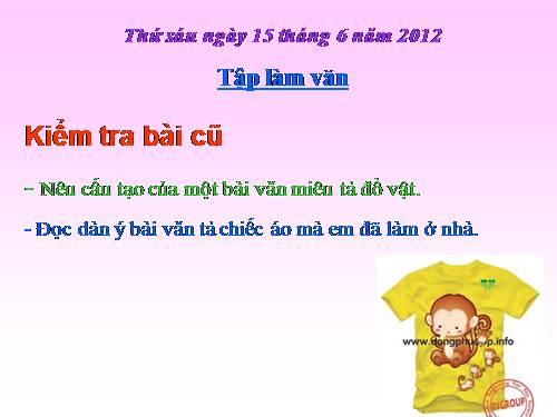 Tuần 15. Quan sát đồ vật