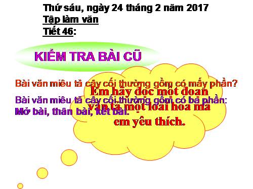 Tuần 23. Đoạn văn trong bài văn miêu tả cây cối