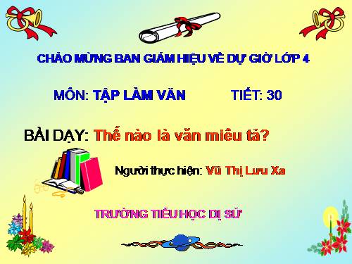 Tuần 14. Thế nào là miêu tả?