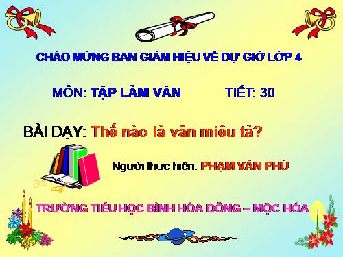 Tuần 14. Thế nào là miêu tả?