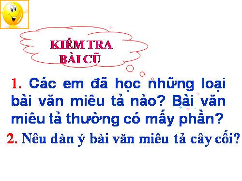 Tuần 29. Cấu tạo của bài văn miêu tả con vật