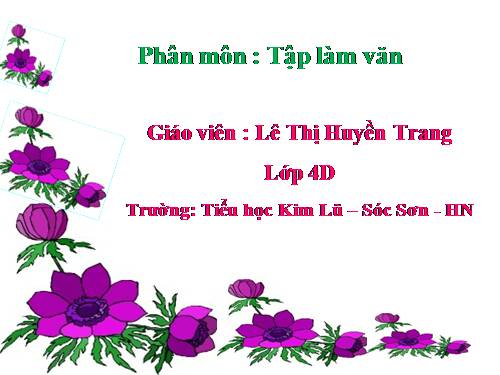 Tuần 15-16. Luyện tập miêu tả đồ vật