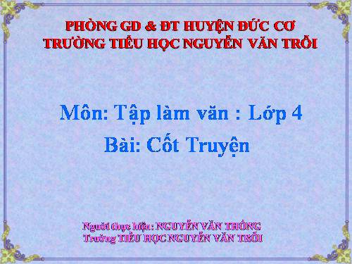 Tuần 4. Cốt truyện