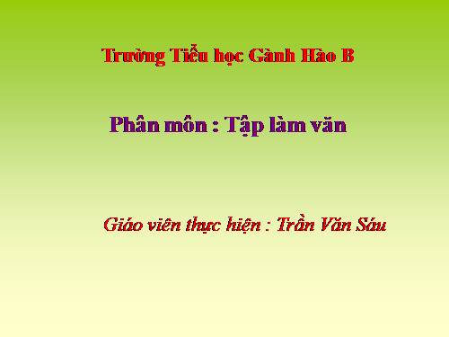 Tuần 15-16. Luyện tập miêu tả đồ vật