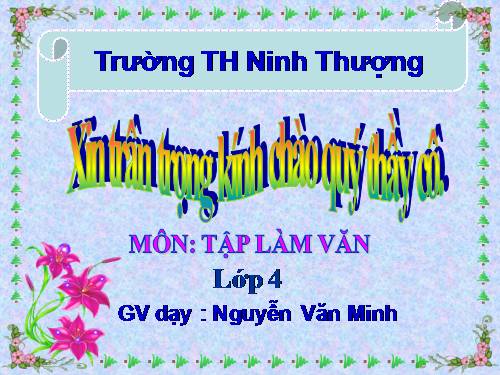 Tuần 11. Mở bài trong bài văn kể chuyện