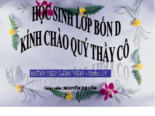 Tuần 17. Đoạn văn trong bài văn miêu tả đồ vật