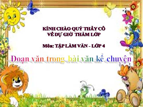 Tuần 5. Đoạn văn trong bài văn kể chuyện