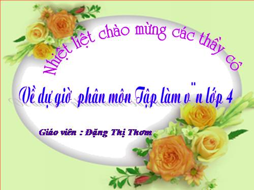 Tuần 17. Đoạn văn trong bài văn miêu tả đồ vật