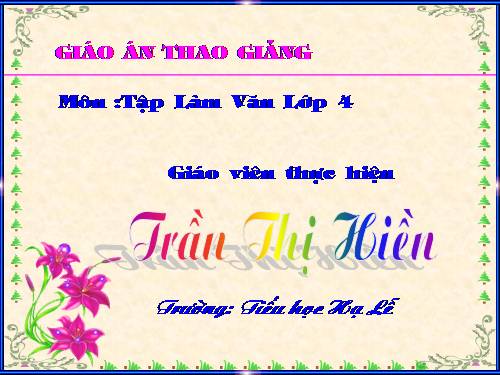 Tuần 11. Mở bài trong bài văn kể chuyện