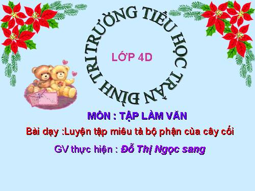 Tuần 22-23. Luyện tập miêu tả các bộ phận của cây cối